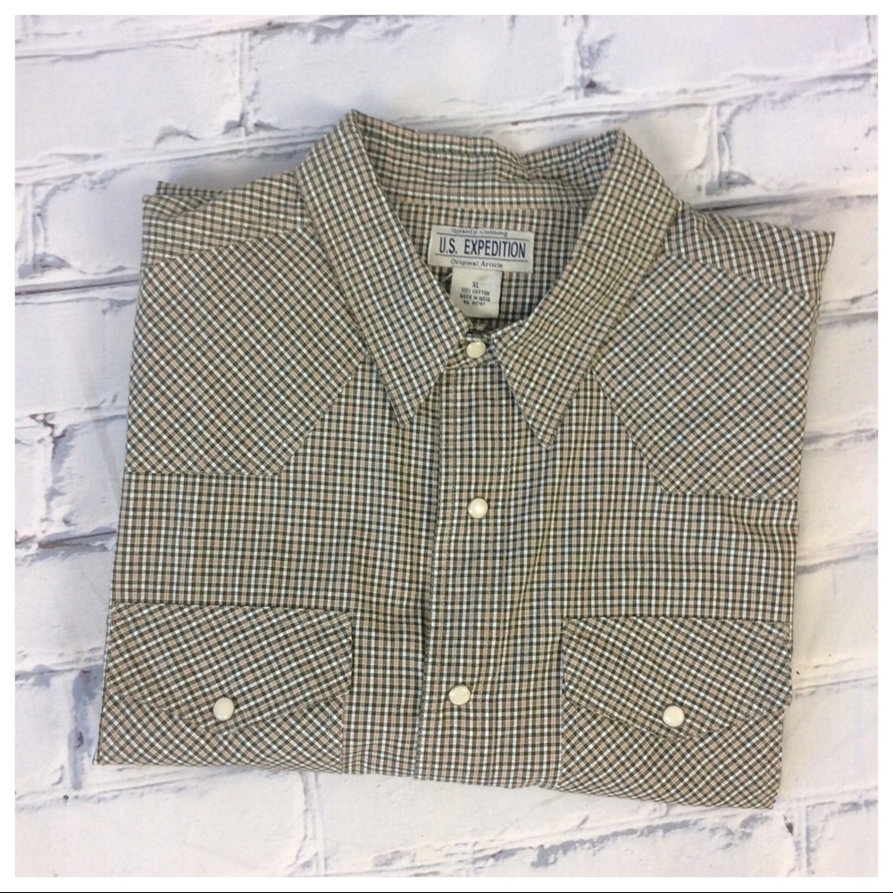 U.S. Expedition Plaid Shirt, Size XL